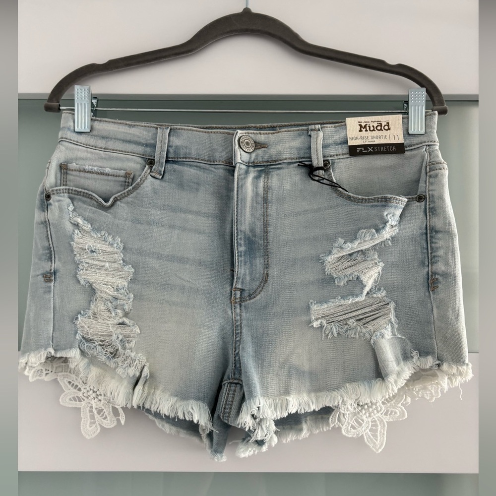 NWT Mudd Shorts with Lace Detail